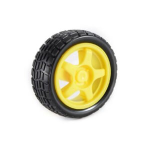 65mm Robot Wheel for BO Motors (Yellow), Durable & Lightweight