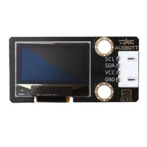 ACEBOTT 0.96 Inch OLED LCD Module White Backlight 128X64 Easy-Plug Compatible with ESP32/Arduino