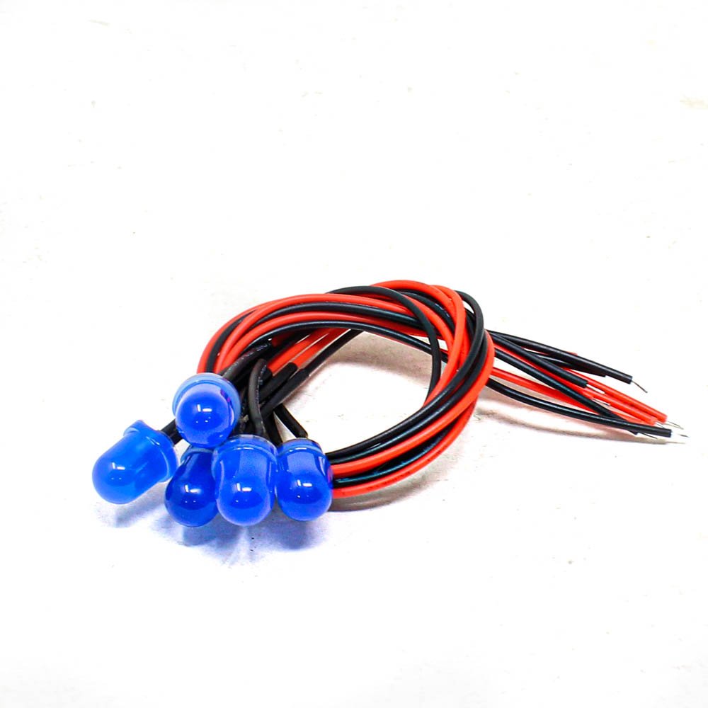 3V 5MM Blue LED Indicator With Wire 20cm (Pack of 5) - Image 3