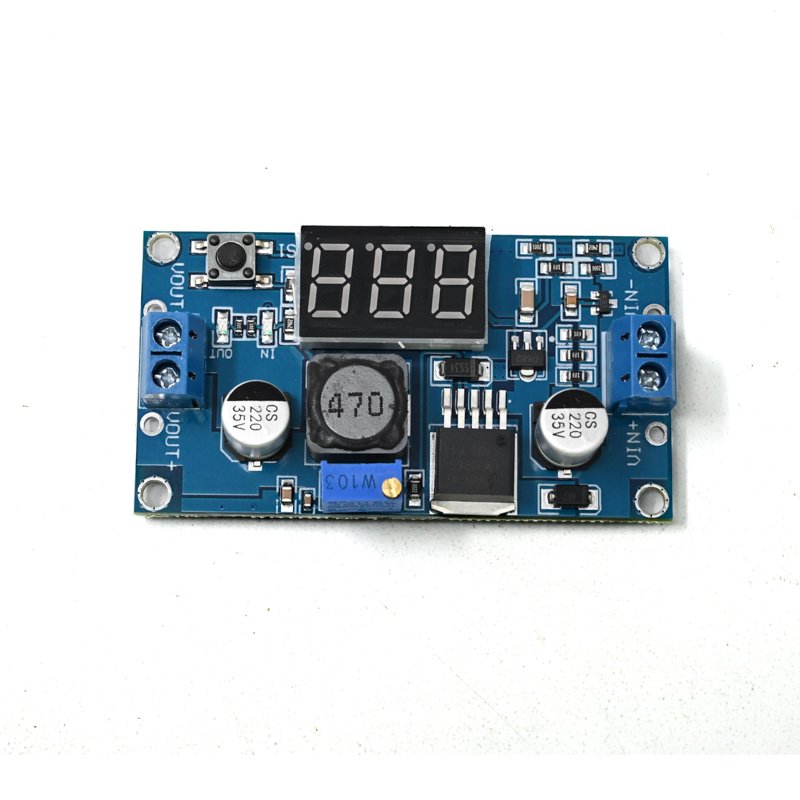 LM2596 2A Buck Step-down Power Converter Module DC 4 ~ 40 to 1.3-37V LED Voltmeter