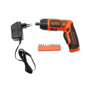 Stanley Black+DECKER BDCS36F-IN 3.6 V Li-Ion Cordless Screwdriver Kit with 10 Screwdriver Bits, 7 Torque Positions & LED Guiding Light