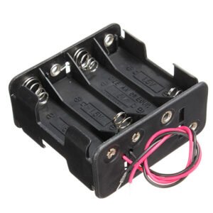 12V 8 x AA Battery Clip Slot Holder Stack Box Case